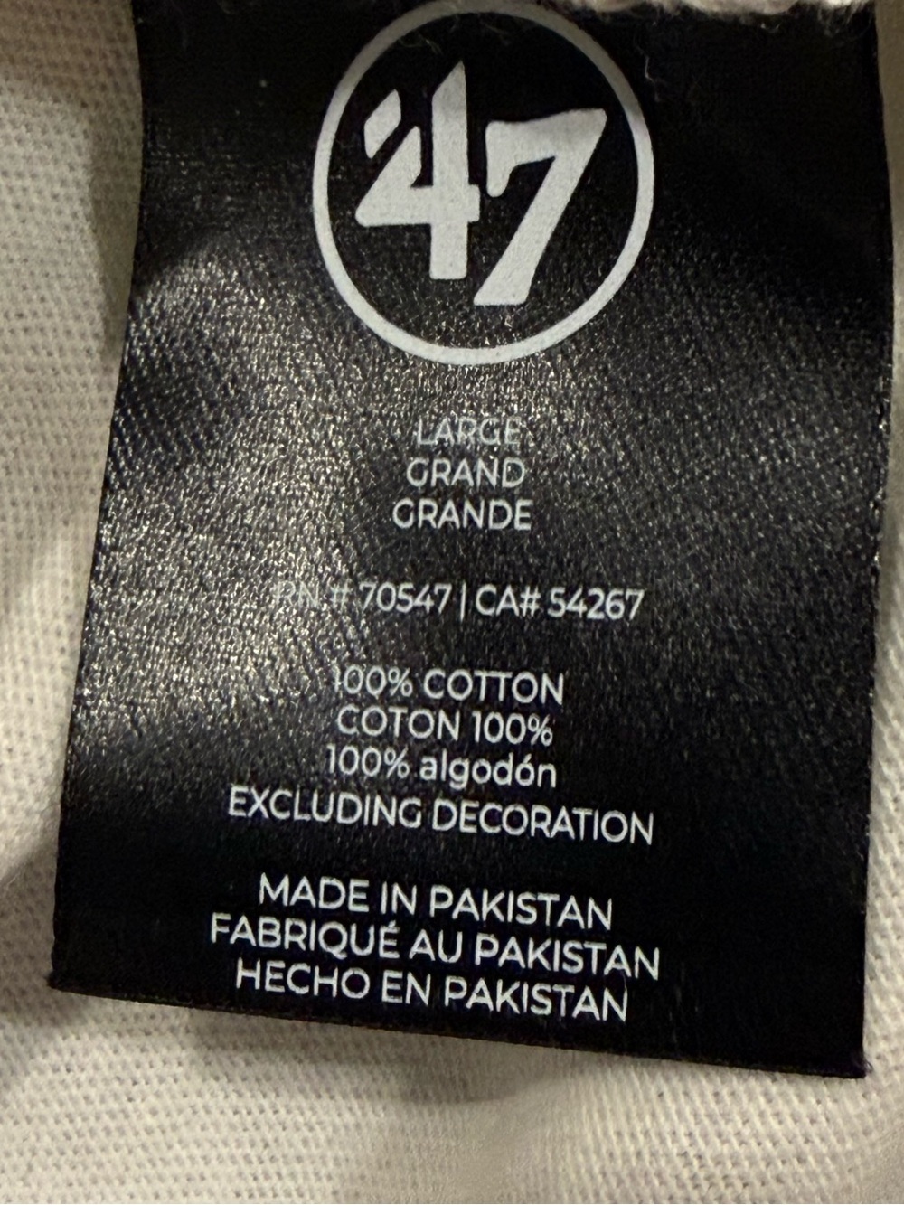 47 Women's Tee - White with Black Logo Tag - Picture 5 of 11